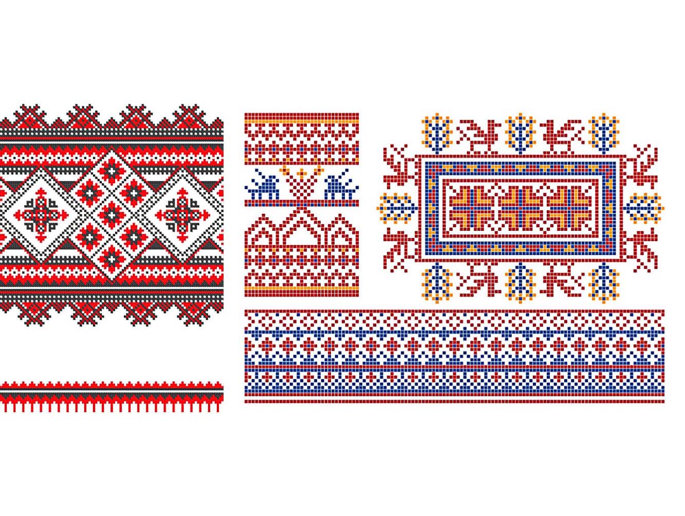1333x1004 Slavonic Pattern Set Vector Free Download