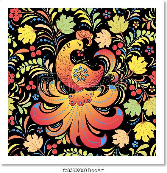 561x581 Free Art Print Of Traditional Russian Pattern Vector Illustration