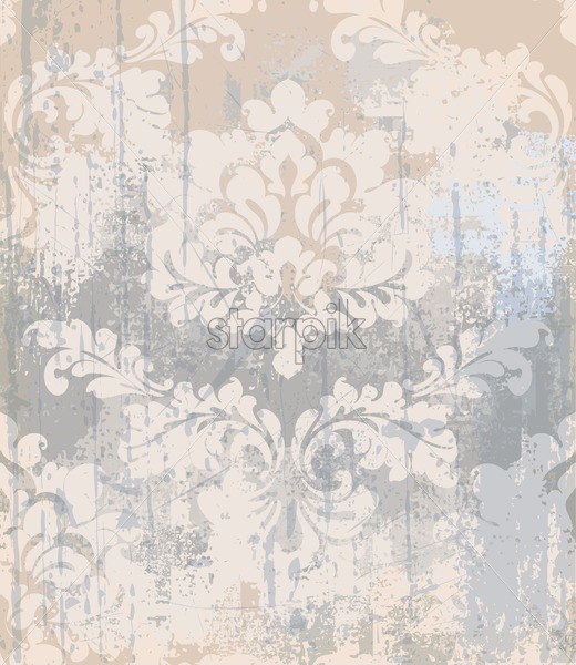 Vector Rococo Pattern Texture Damask Ornament Grunge Background 520x600 Vector Rococo Pattern Texture Damask Ornament Grunge Background