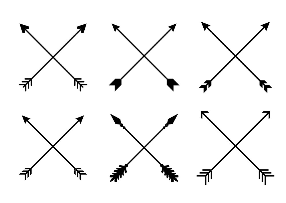 1000x708 Criss Cross Hipster Arrows Arrows In Boho Style Tribal Arrows