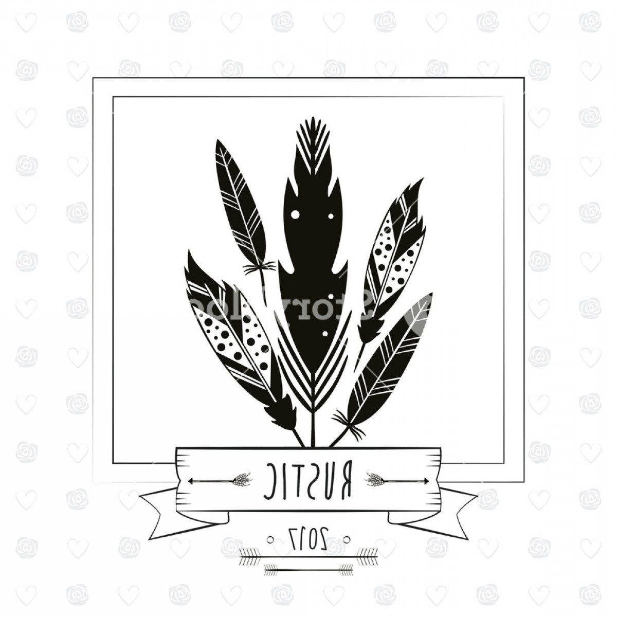 1200x1200 Rustic Arrow Vector Hoodamathrun