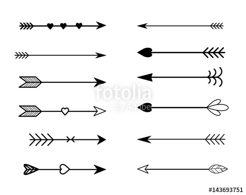 500x396 Rustic Arrow Set Vector Stock Image And Royalty Free Vector