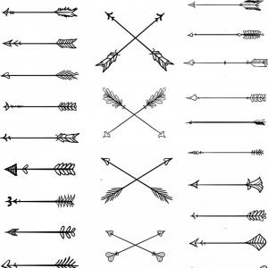 300x300 Arrow Hand Drawn Set Vector Arrows Collection Boho Rustic St Style