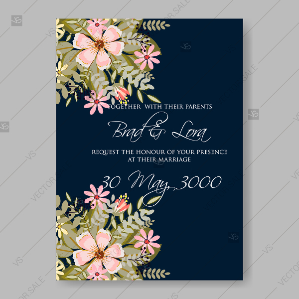 Rustic Wild Chamomile Vector Mariage Invitation Flowers On A Dark 600x600 Rustic Wild Chamomile Vector Mariage Invitation Flowers On A Dark