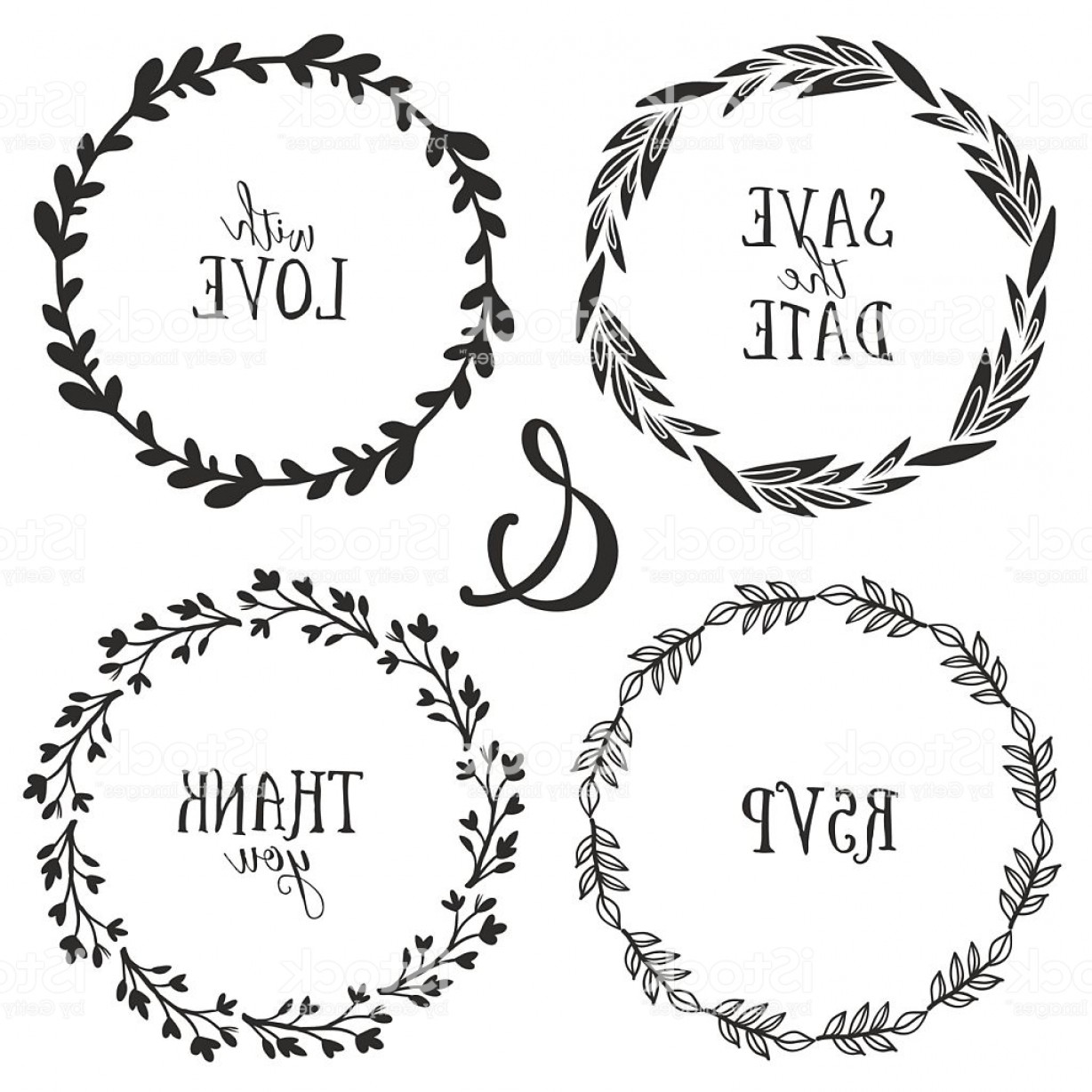 Hand Drawn Rustic Vintage Wreaths With Lettering Floral Vector Gm 1228x1228 Hand Drawn Rustic Vintage Wreaths With Lettering Floral Vector Gm