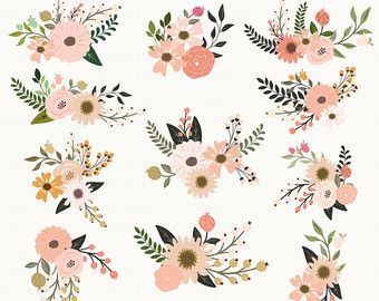 Rustic Flowers Clipart + Quote Floral Clipart Floral Bouquet 340x270 Rustic Flowers Clipart + Quote Floral Clipart Floral Bouquet
