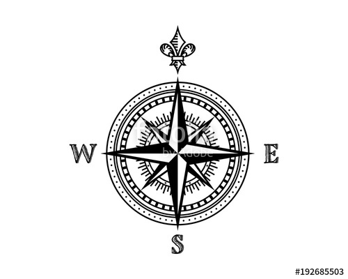500x400 Find The Way With Classic Circle And Compass Symbol Rustic Logo