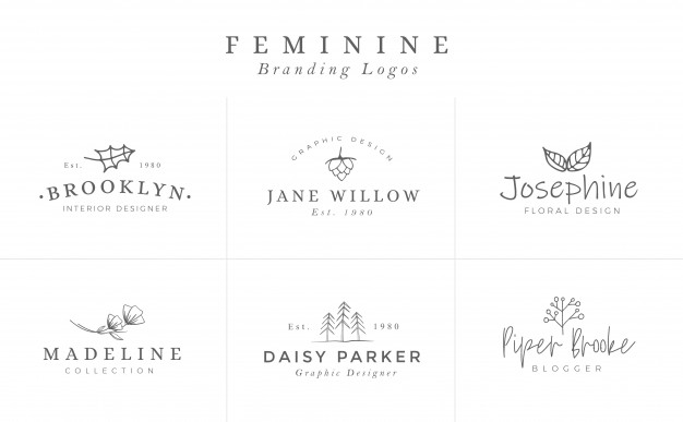 626x387 Floral Logo Templates Vector Minimalist Logos Rustic Elegant