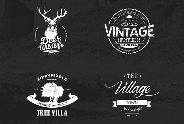 606x410 Free Vintage Logo Templates Format