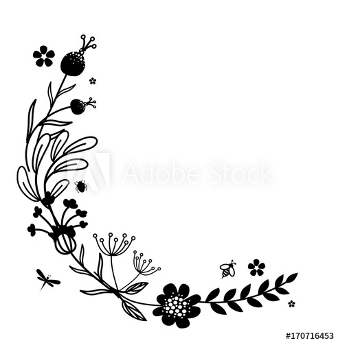 492x500 Rustic Frame, Corner Decoration Vector