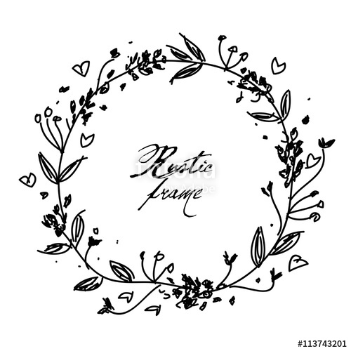 500x500 Rustic Frame Vector Stock Image And Royalty Free Vector