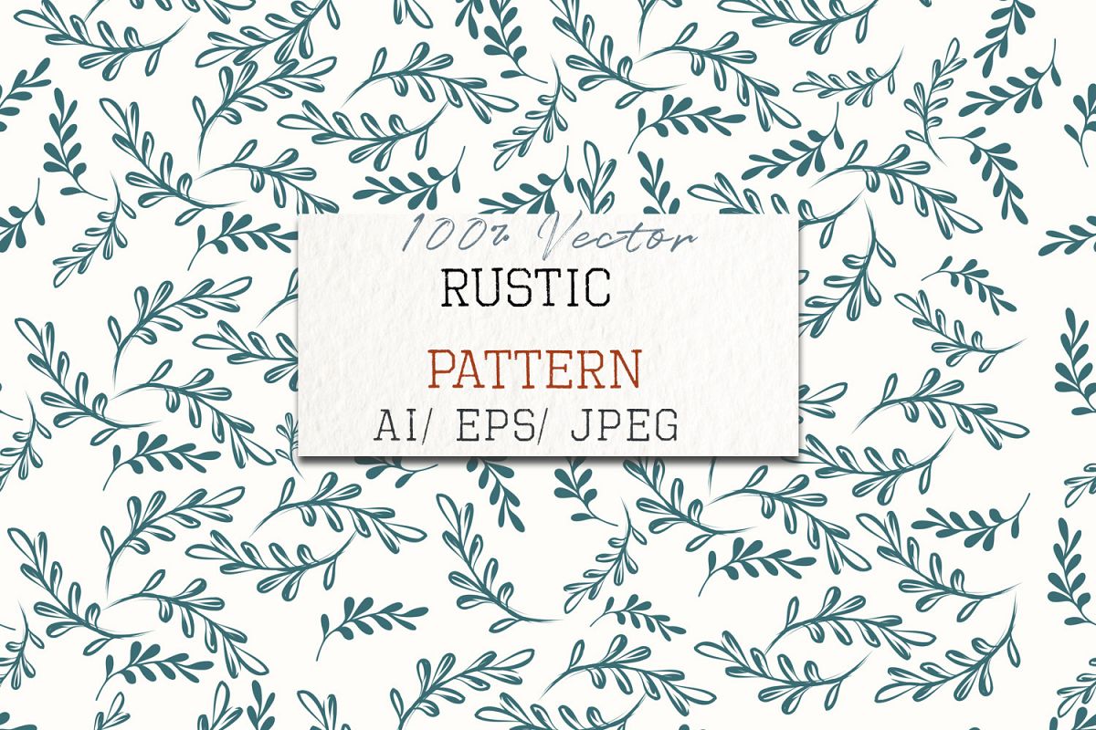 1200x800 Rustic Vector Floral Pattern In Soft Pastel Color