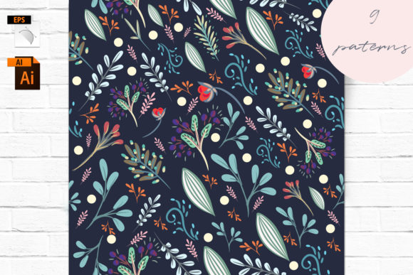 580x387 Rustic Vector Seamless Patterns Graphic