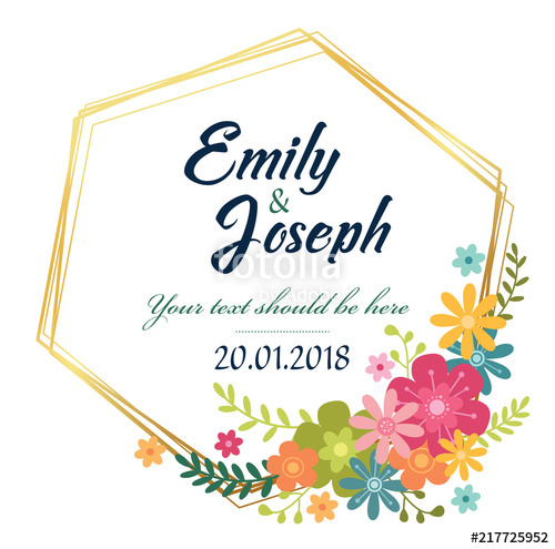 500x495 Wedding Invitation, Floral Invite Thank You, Rsvp Modern Card