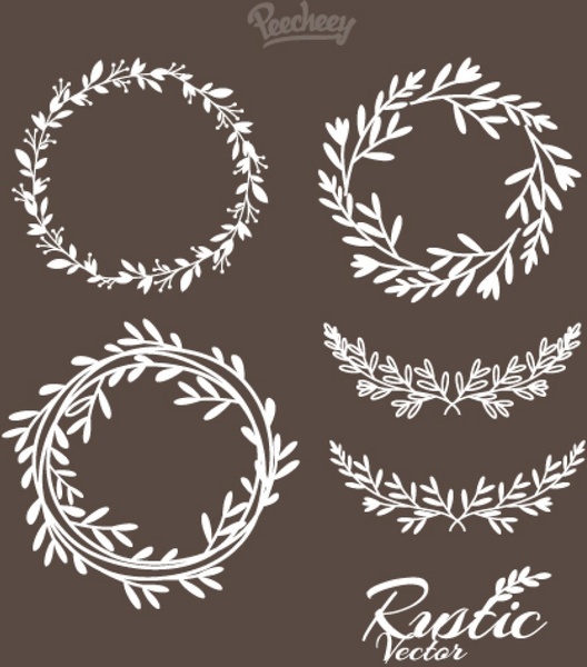 528x600 Hand Drawn Rustic Laurels Free Vector In Adobe Illustrator