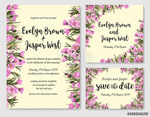 500x390 Rustic Wedding Set With Pink Wax Flowers