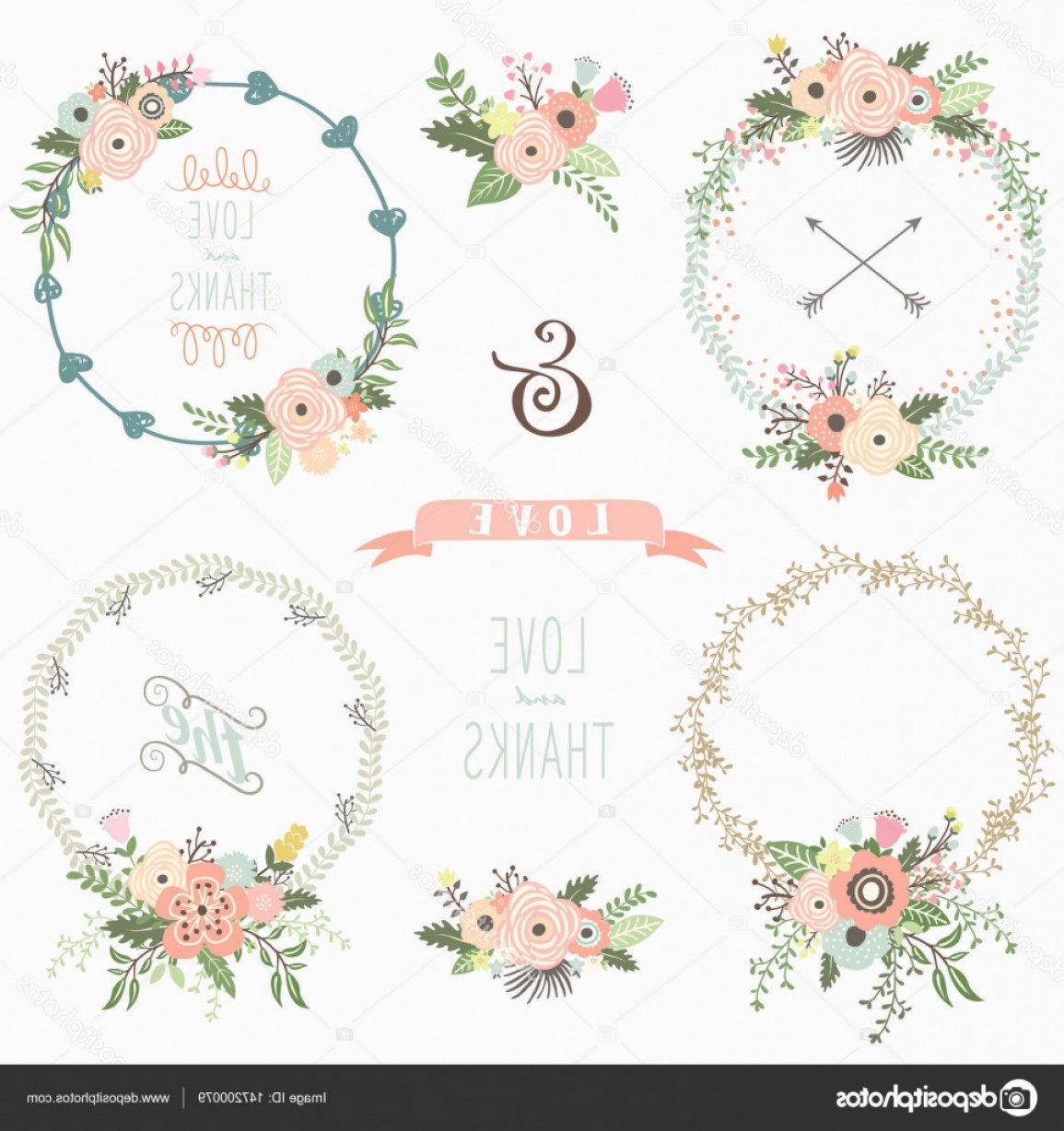 Stock Illustration Rustic Floral Wreath Elements Soidergi 1155x1228 Stock Illustration Rustic Floral Wreath Elements Soidergi