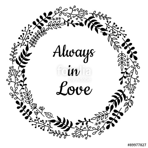 Vector Rustic Floral Wreath Illustration Hand Draw Stock Image 500x500 Vector Rustic Floral Wreath Illustration Hand Draw Stock Image