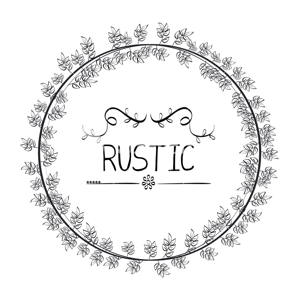 Rustic Circular Seal Wreath Vector Illustration Design Royalty 1000x1000 Rustic Circular Seal Wreath Vector Illustration Design Royalty