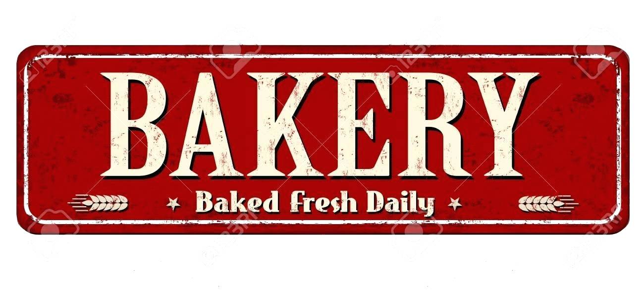 1300x591 Bakery Vintage Rusty Metal Sign On A White Background Vector