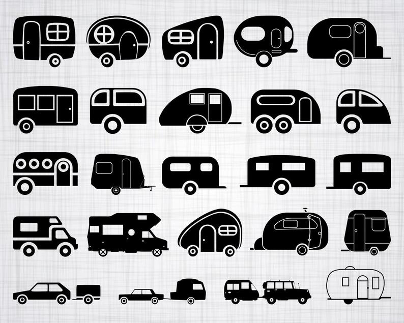 794x635 Camper Car Camper Camping Camper Car Clipart Etsy