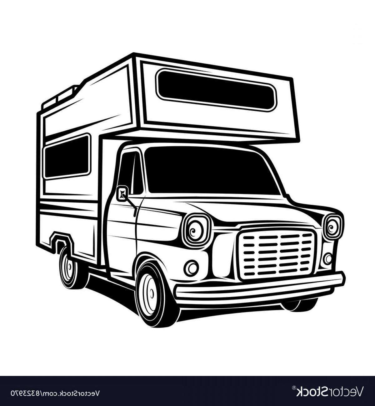 1200x1296 Rv Cars Recreational Vehicles Camper Vans Caravans Vector