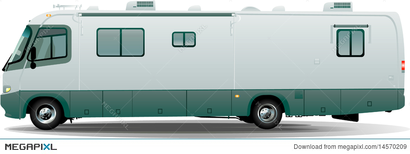 800x301 Rv Vector Camper Illustration