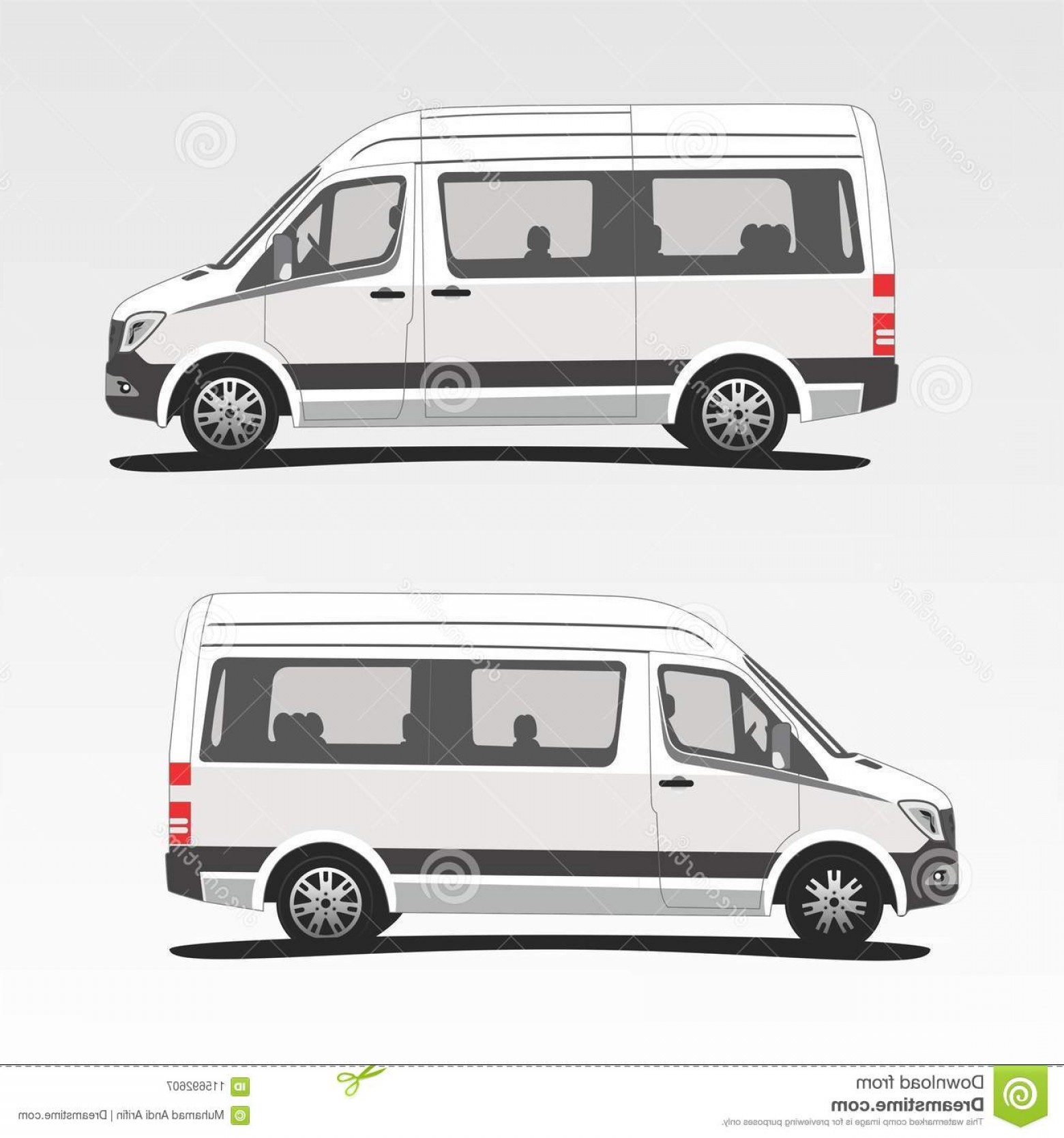 1560x1668 Logocar White Commercial Cargo Minivan Vector Illustration White