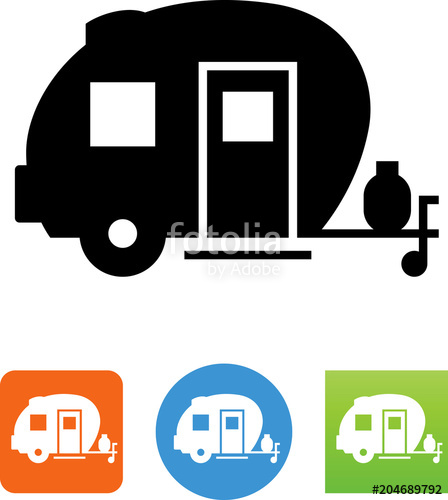 448x500 Rv Camper Trailer Icon Stock Image And Royalty Free Vector