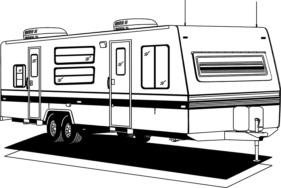 958x642 Camper Free Stock Photo Illustration Of An Rv Trailer, Mobile Home