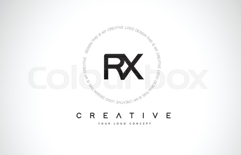 Rx R X Logo Design With Black And Stock Vector Colourbox 800x515 Rx R X Logo Design With Black And Stock Vector Colourbox