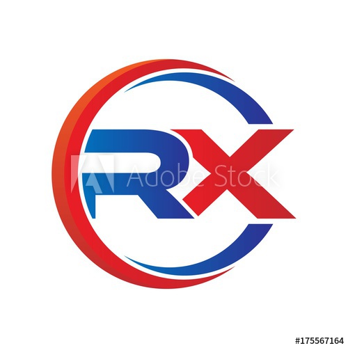 Rx Logo Vector Modern Initial Swoosh Circle Blue And Red 500x500 Rx Logo Vector Modern Initial Swoosh Circle Blue And Red
