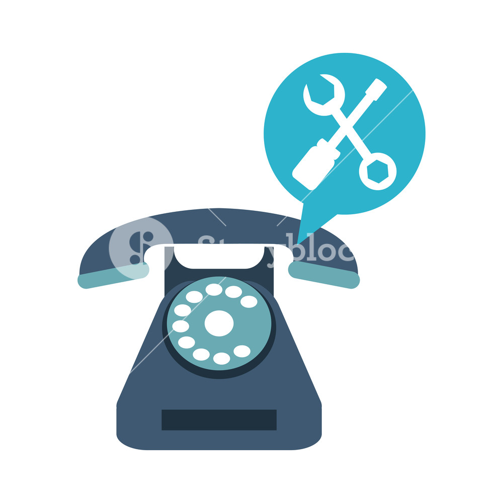 Vintage Telephone Call Center Service Symbol Vector Illustration 1000x1000 Vintage Telephone Call Center Service Symbol Vector Illustration