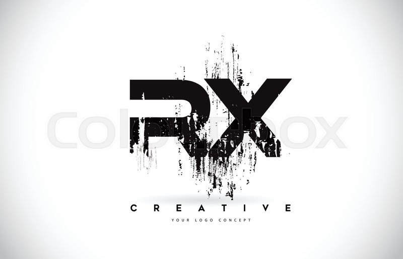 800x515 Rx R X Grunge Brush Letter Logo Design Stock Vector Colourbox