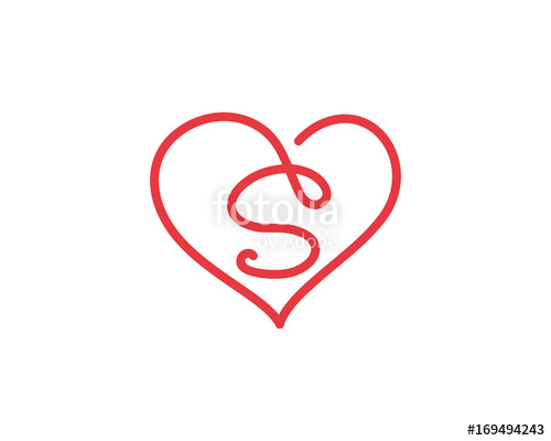 500x400 Letter S And Heart Logo Stock Image And Royalty Free Vector