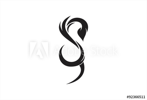 500x342 S Initial Tribal Logo Vector