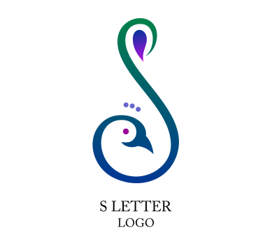 389x346 S Letter Alphabet Peacock Inspiration Vector Logo Design L O G O