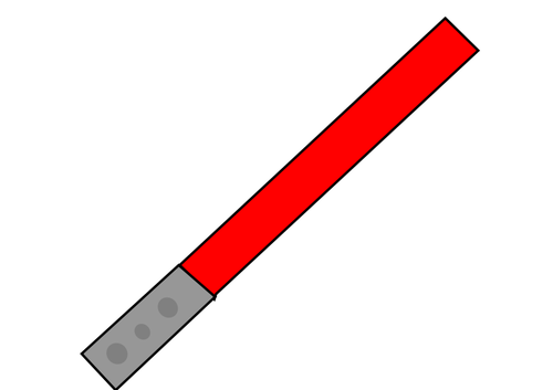 500x353 Red Light Saber Vector Image