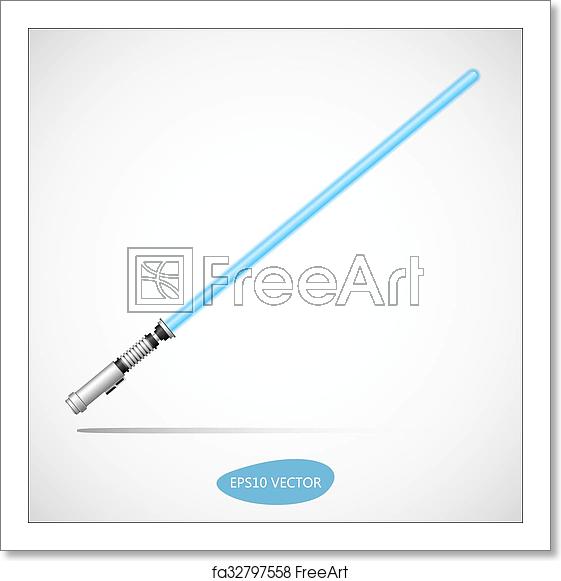 561x581 Free Art Print Of Light Saber
