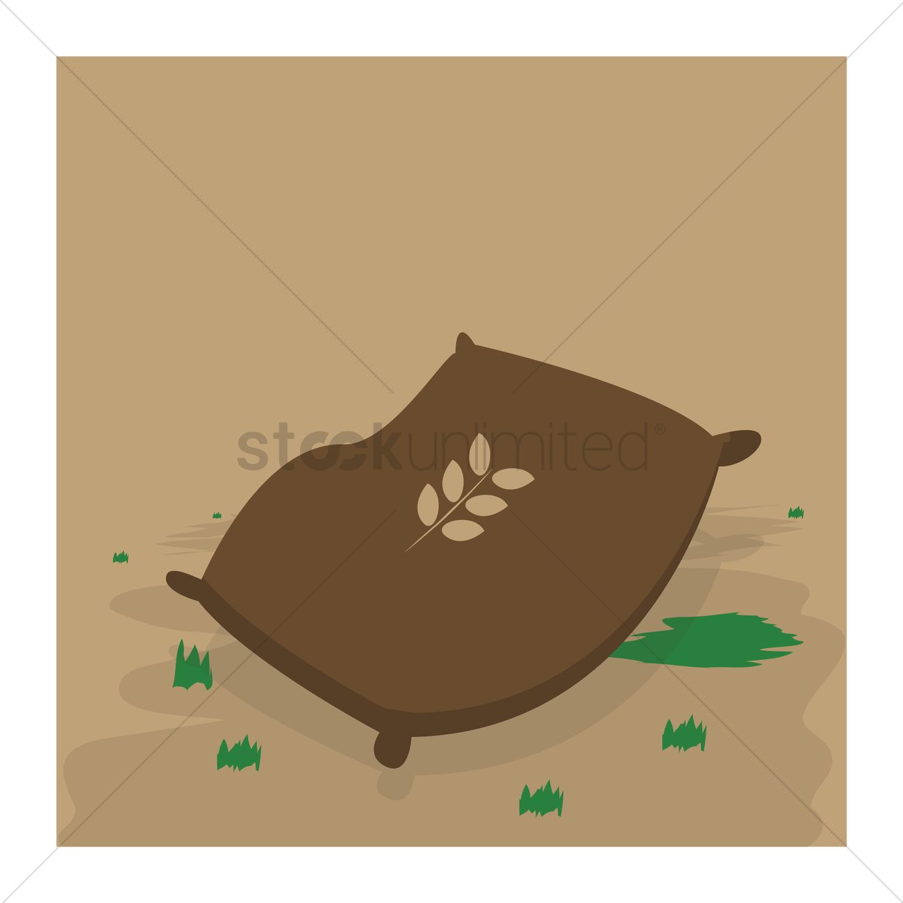 Rice Sack Vector Image 1300x1300 Rice Sack Vector Image