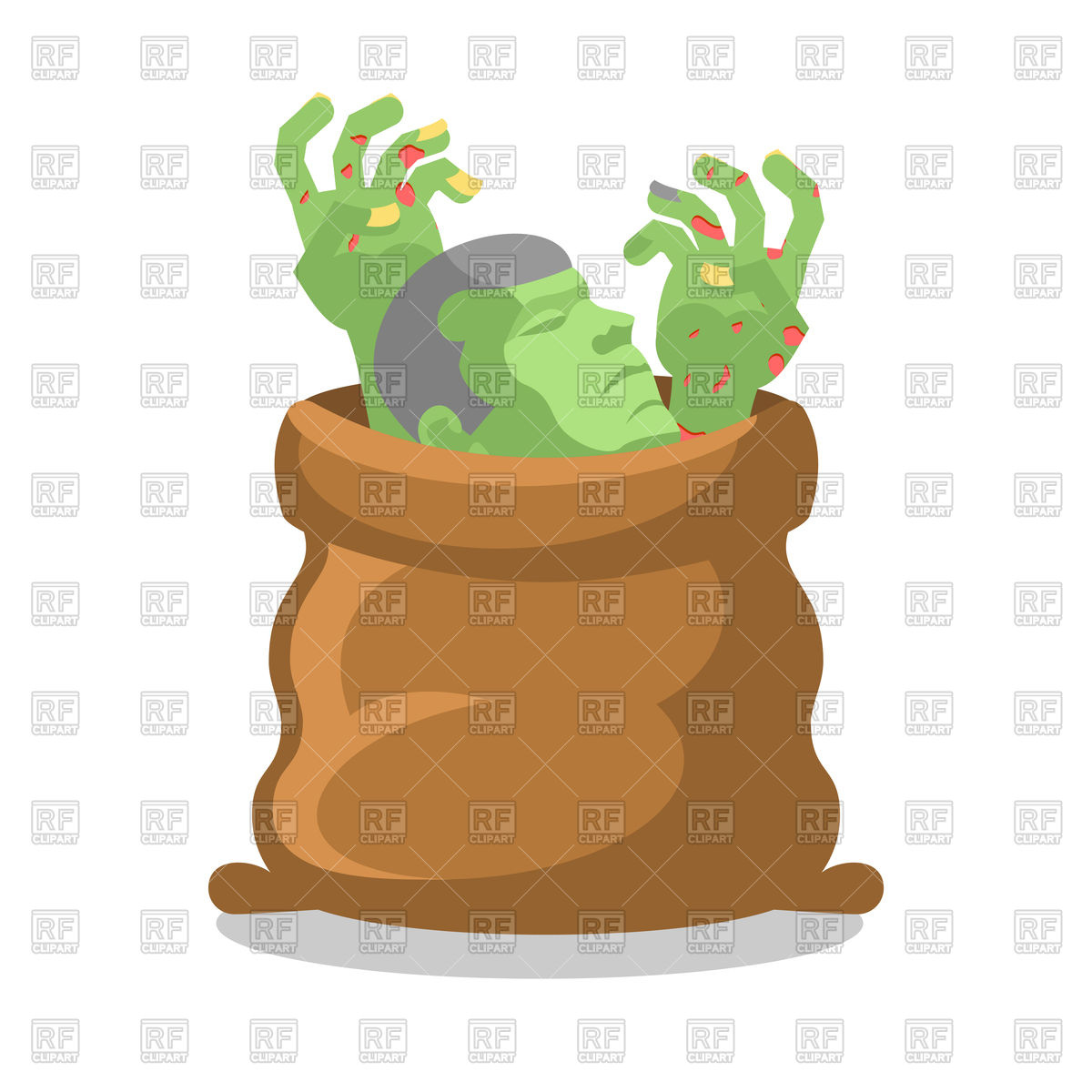 Zombie In Sack Vector Image Of Objects Maryvalery 1200x1200 Zombie In Sack Vector Image Of Objects Maryvalery