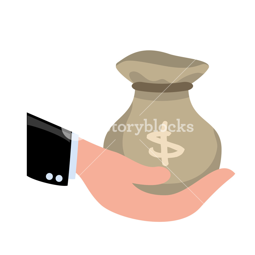 Hand With Money Sack Vector Illustration Design Royalty Free Stock 1000x1000 Hand With Money Sack Vector Illustration Design Royalty Free Stock
