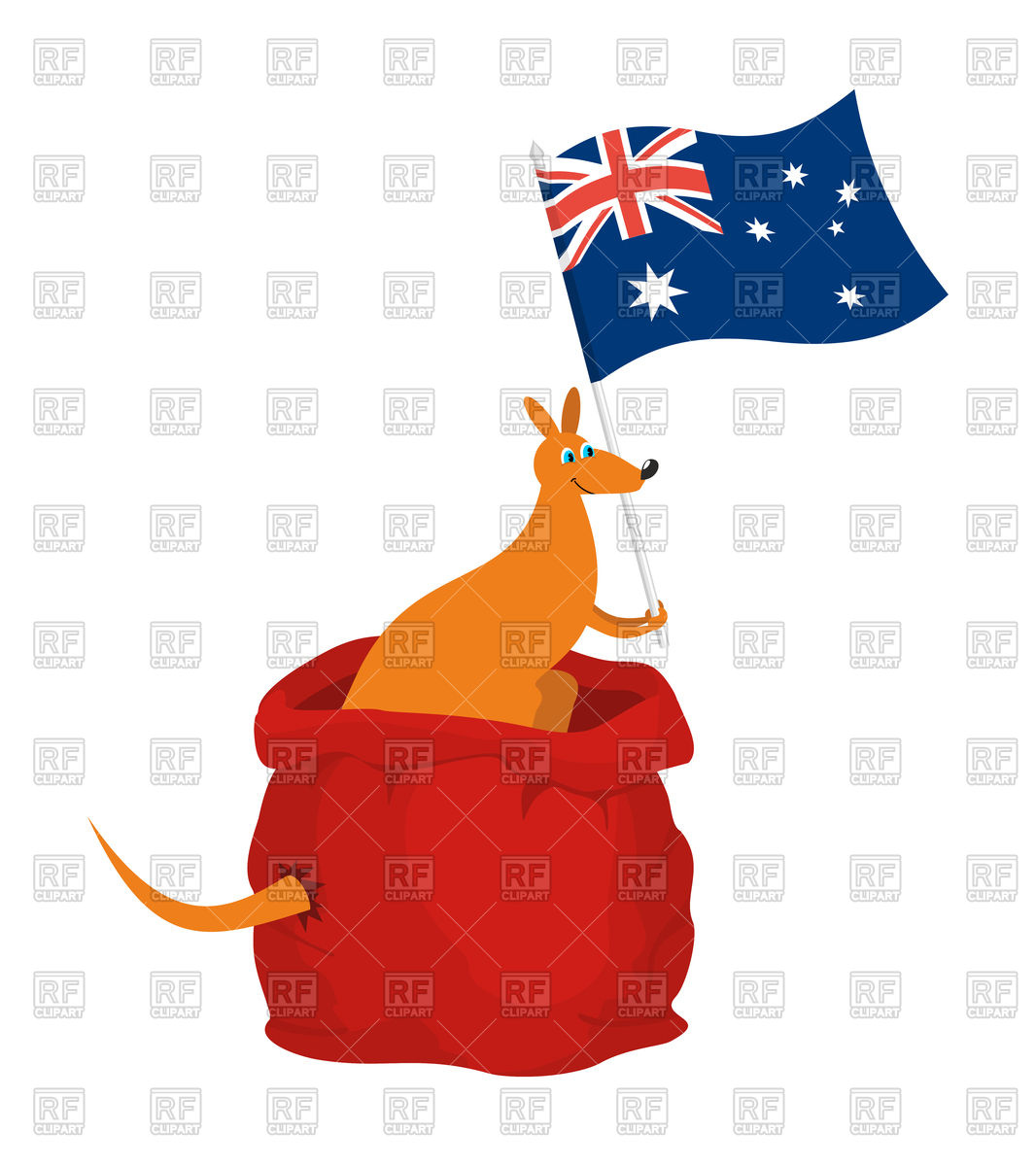 Kangaroo With Australian Flag In Red Sack Vector Image Of Plants 1066x1200 Kangaroo With Australian Flag In Red Sack Vector Image Of Plants