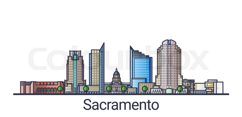 Sacramento Skyline Vector