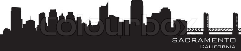 800x171 Sacramento, California Skyline Stock Vector Colourbox