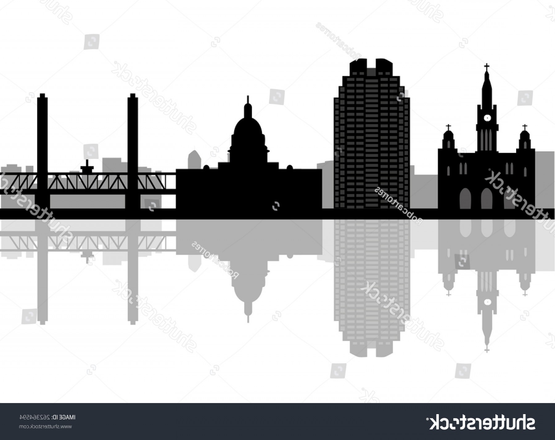 1800x1429 Sacramento Skyline Detailed Vector Silhouette Geekchicpro