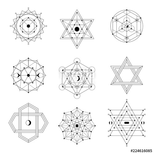 500x500 Sacred Geometry Vector Set Stock Image And Royalty Free Vector