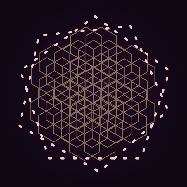 640x640 Vector Gold Abstract Mandala Sacred Geometry Illustration Isolated