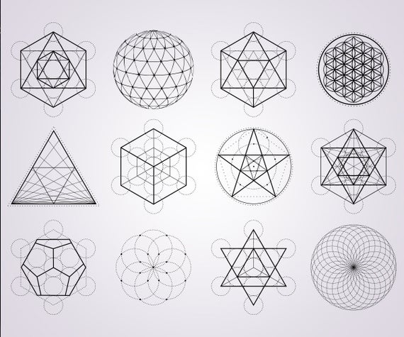 Sacred Geometry Vector Illustrations And Png Etsy 570x475 Sacred Geometry Vector Illustrations And Png Etsy