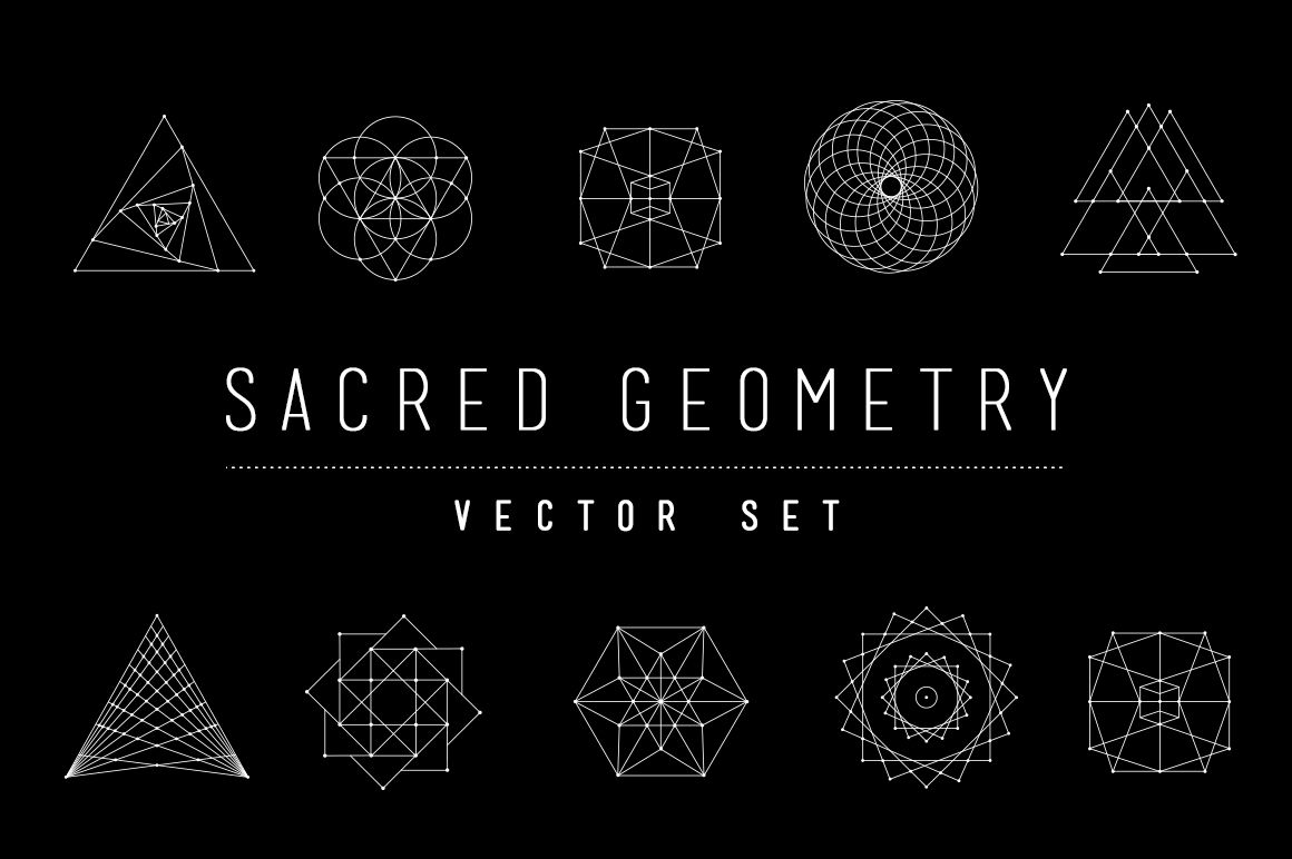 Sacred Geometry Vector Set Vol On Behance 1160x772 Sacred Geometry Vector Set Vol On Behance